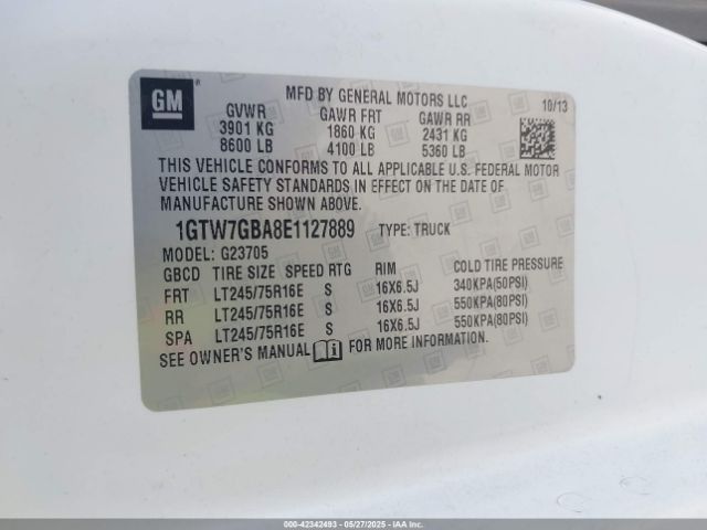 2014 GMC SAVANA 2500 1GTW7GBA8E1127889 Photo 8