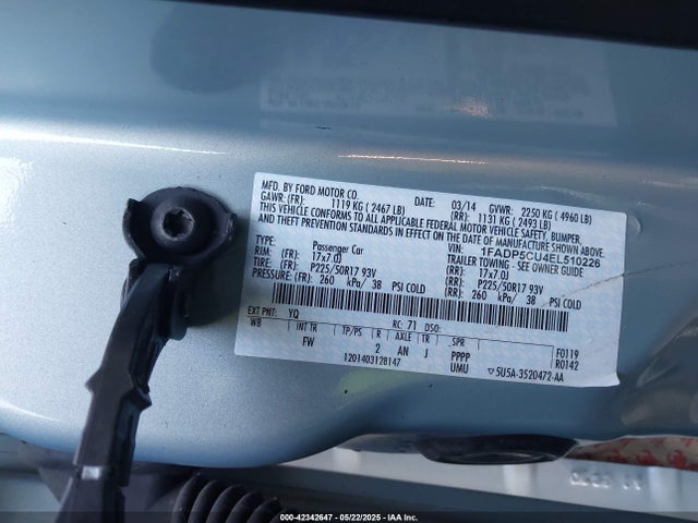 1FADP5CU4EL510226 Ford atk ivct hev
