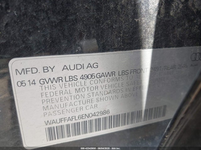 2014 AUDI A4 WAUFFAFL6EN042986 Photo 8