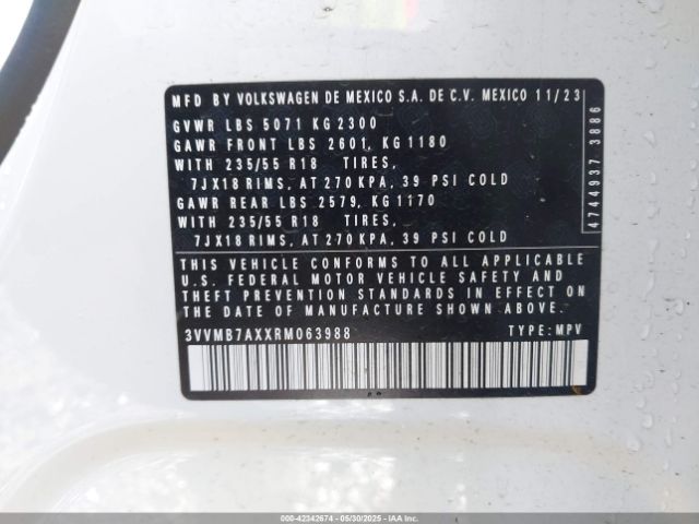 2024 VOLKSWAGEN TIGUAN 3VVMB7AXXRM063988 Photo 8