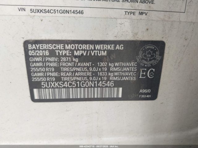 2016 BMW X5 5UXKS4C51G0N14546 Photo 8