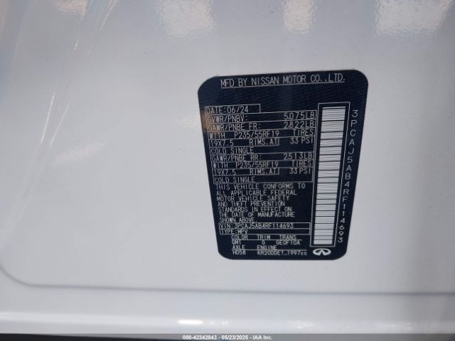 2024 INFINITI QX50 3PCAJ5AB4RF114693 Photo 8