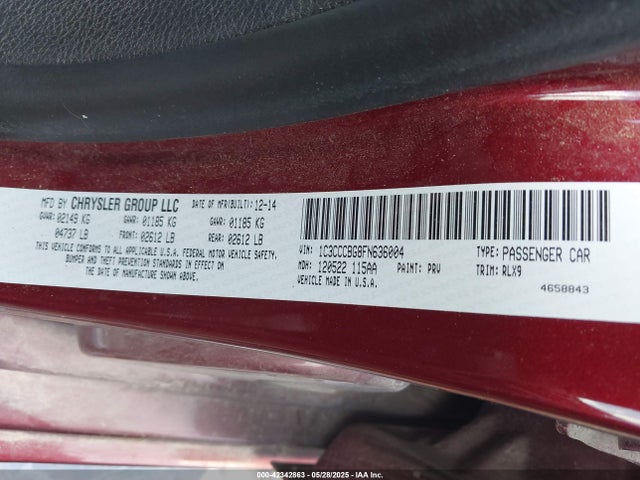 1C3CCCBG8FN636004 Chrysler 200 S