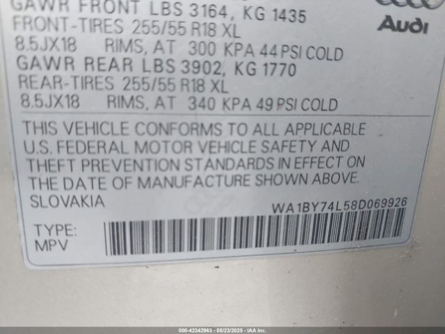 2008 AUDI Q7 WA1BY74L58D069926 Photo 8