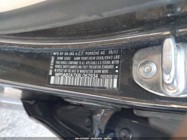2011 PORSCHE PANAMERA WP0AB2A7XBL062934 Photo 8
