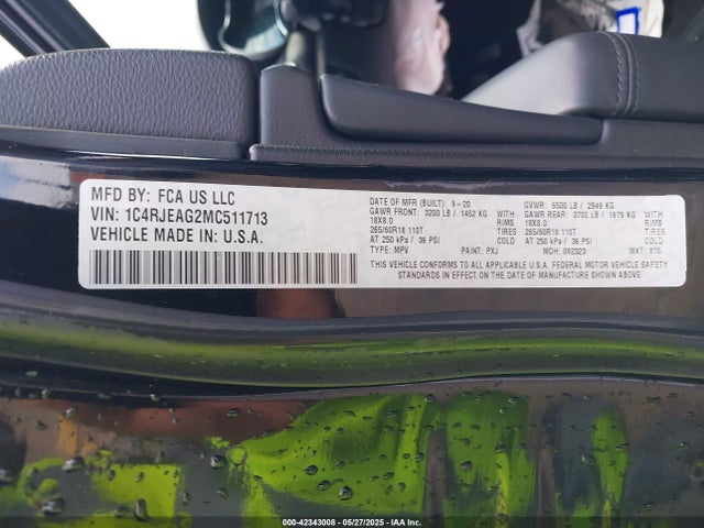 1C4RJEAG2MC511713 Jeep Grand Cherokee