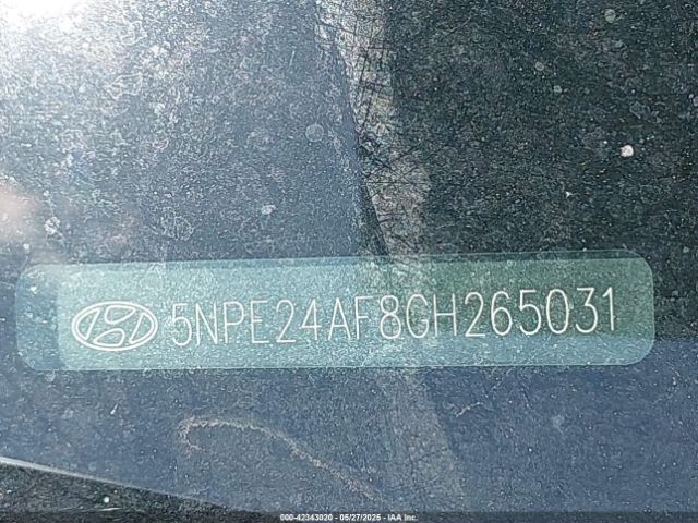 5NPE24AF8GH265031 Hyundai SONATA SE