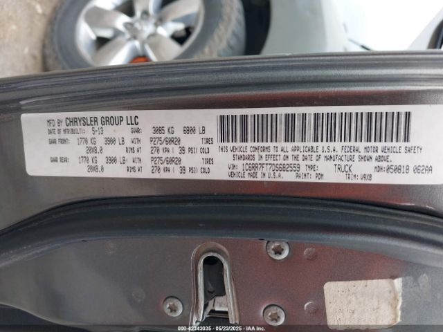 2013 RAM 1500 1C6RR7FT7DS682559 Photo 8