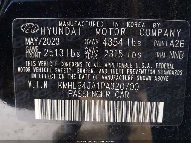 KMHL64JA1PA320700 Hyundai gdi theta iii