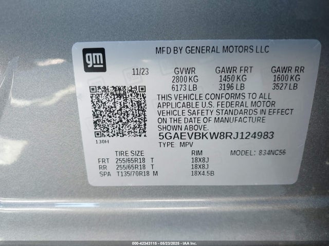 5GAEVBKW8RJ124983 Buick Enclave Premium Awd