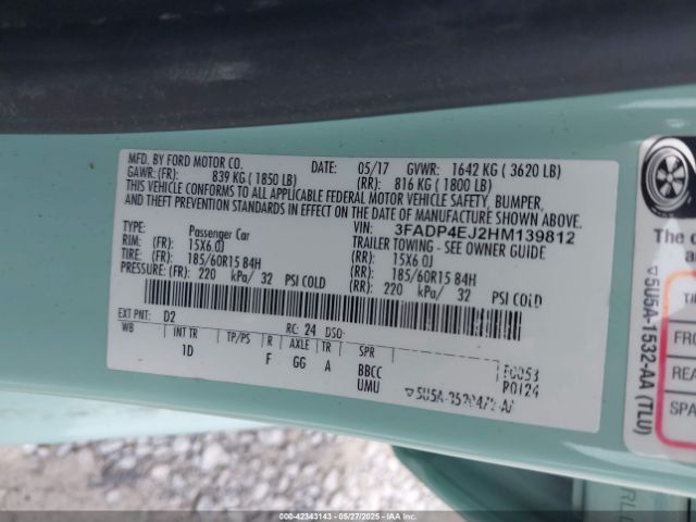 3FADP4EJ2HM139812 Ford FIESTA SE