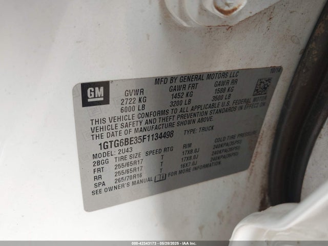 1GTG6BE35F1134498 GMC lfx - sidi, vvt, e85 max, alum