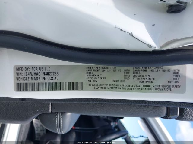 1C4RJHAG1N8627233 Jeep Grand Cherokee Altitude 4x4
