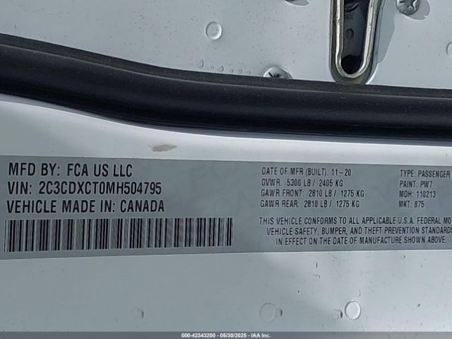 2021 DODGE CHARGER 2C3CDXCT0MH504795 Photo 8