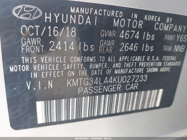 2019 GENESIS G70 KMTG34LA4KU027233 Photo 8