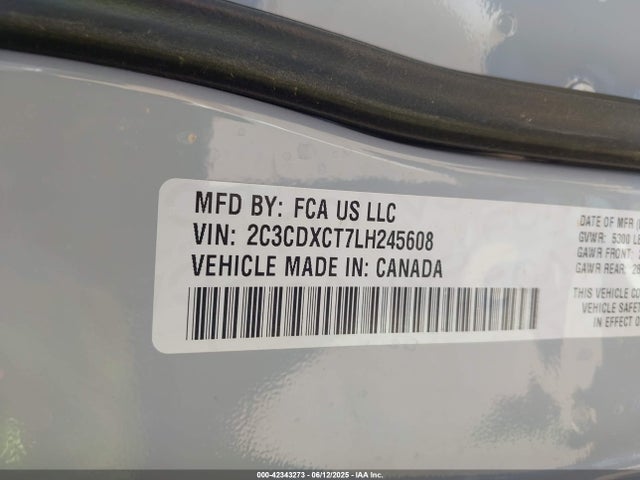 2C3CDXCT7LH245608 Dodge Charger