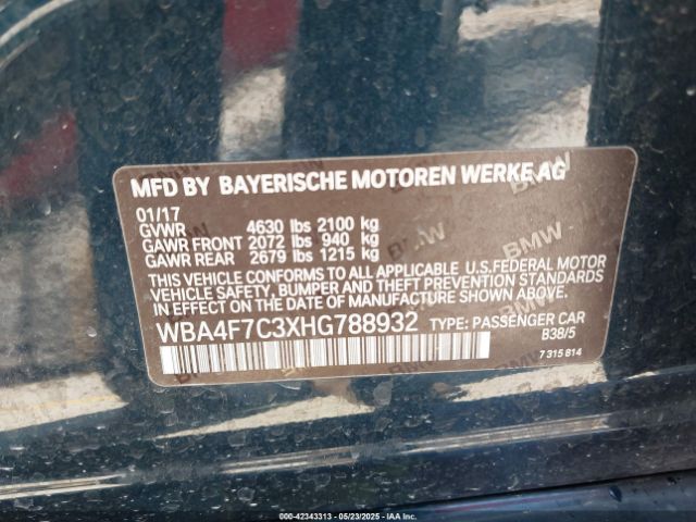 2017 BMW 430I GRAN COUPE WBA4F7C3XHG788932 Photo 8