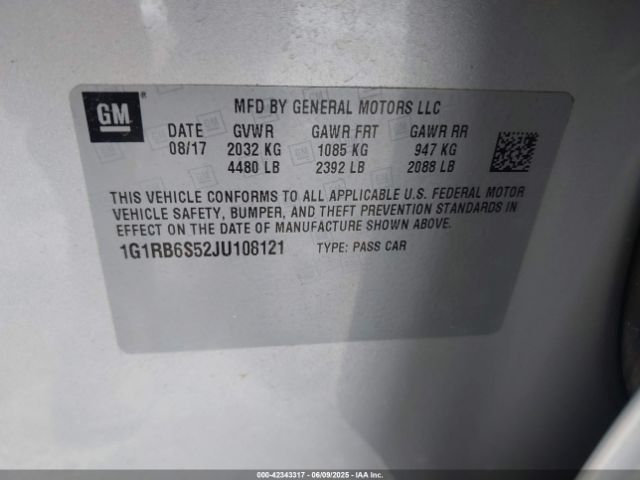 2018 CHEVROLET VOLT 1G1RB6S52JU108121 Photo 8