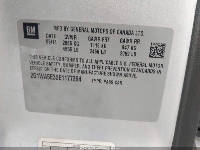 2G1WA5E35E1177364 Chevrolet Impala Limited Ls