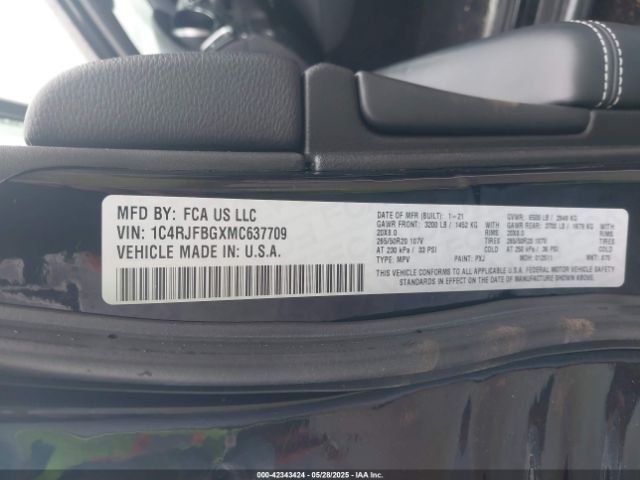 2021 JEEP GRAND CHEROKEE 1C4RJFBGXMC637709 Photo 8