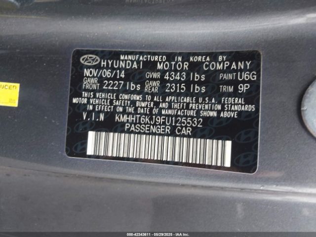 2015 HYUNDAI GENESIS KMHHT6KJ9FU125532 Photo 8
