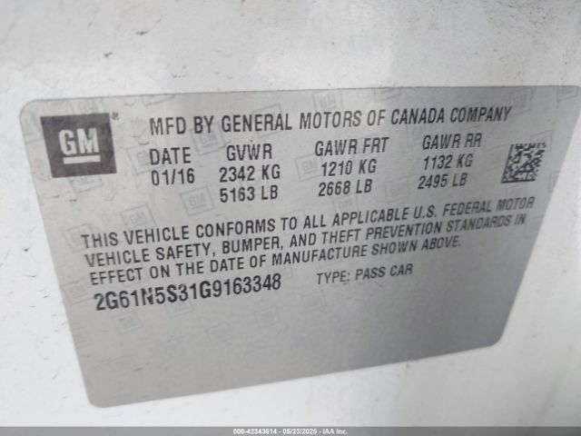 2016 CADILLAC XTS 2G61N5S31G9163348 Photo 8
