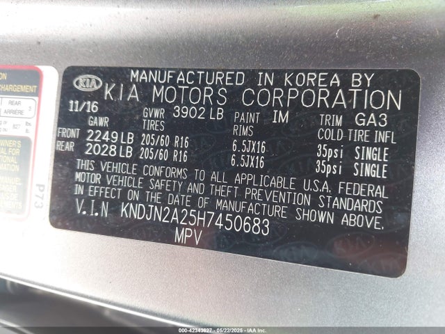 KNDJN2A25H7450683 KIA Soul