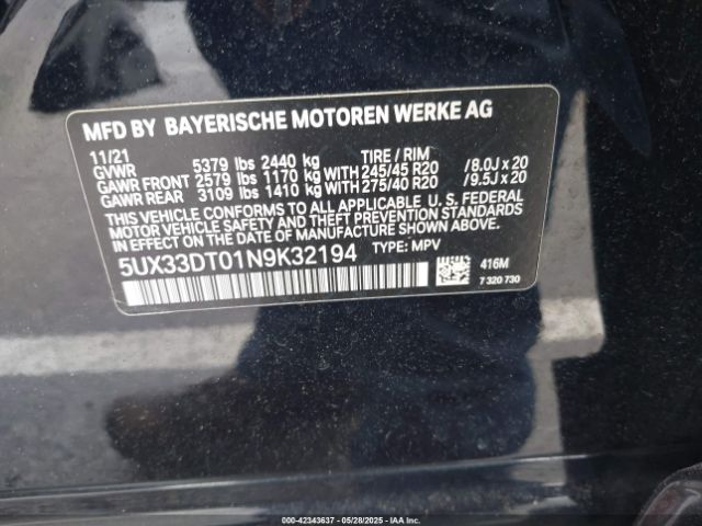 2022 BMW X4 5UX33DT01N9K32194 Photo 8