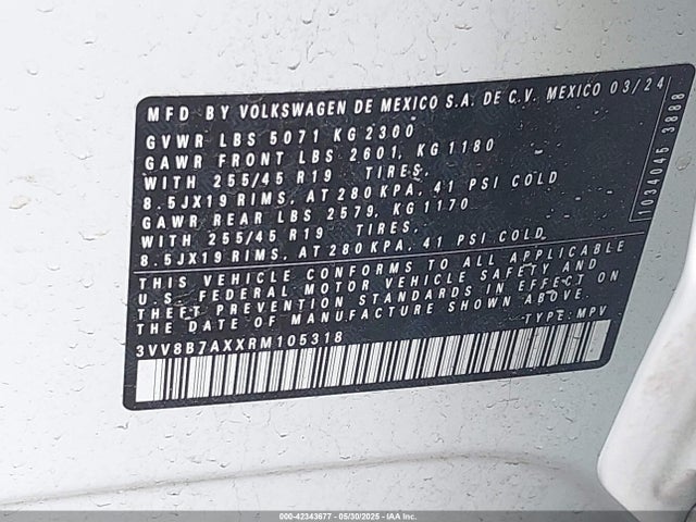 Volkswagen tsi 2024 3VV8B7AXXRM105318 Image 9