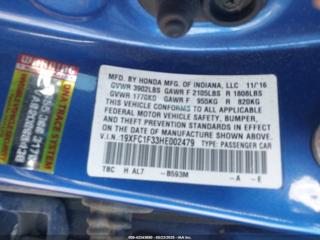 19XFC1F33HE002479 Honda l15b7