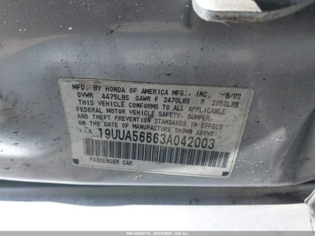 2003 ACURA TL 19UUA56663A042003 Photo 8