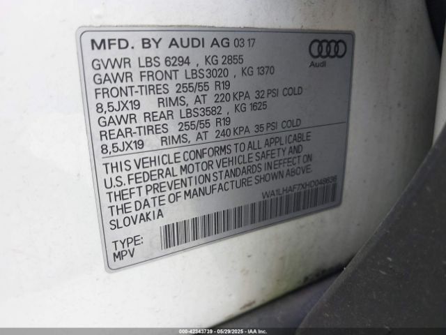 2017 AUDI Q7 WA1LHAF7XHD048636 Photo 8
