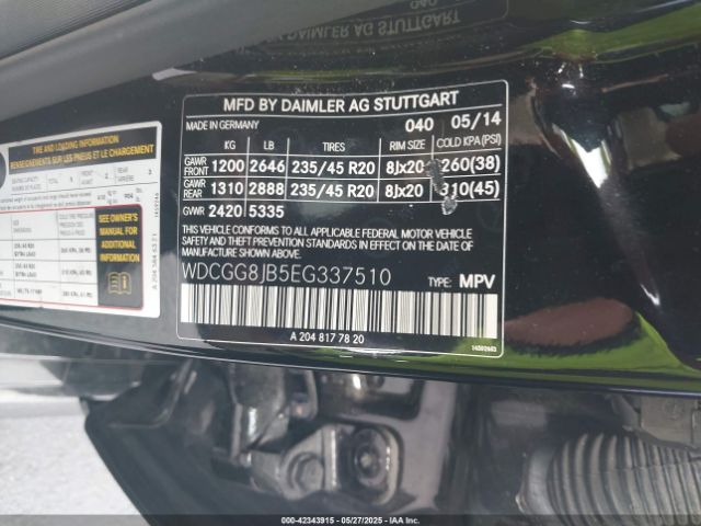 2014 MERCEDES-BENZ GLK 350 WDCGG8JB5EG337510 Photo 8