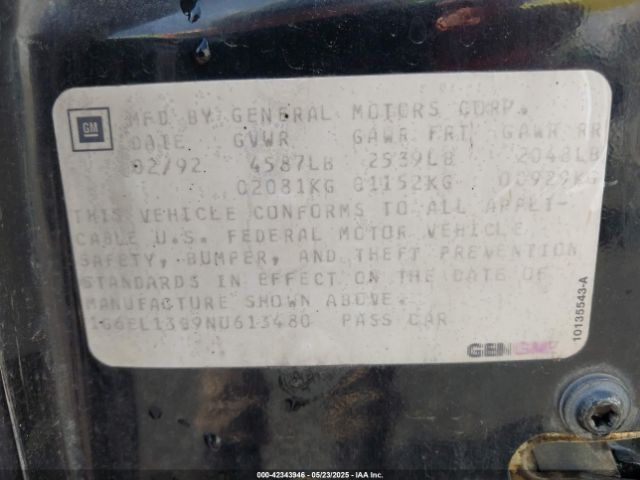 1992 CADILLAC ELDORADO 1G6EL13B9NU613480 Photo 8