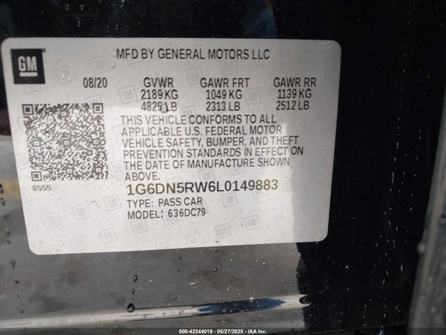 Cadillac lgy 2020 1G6DN5RW6L0149883 Image 9