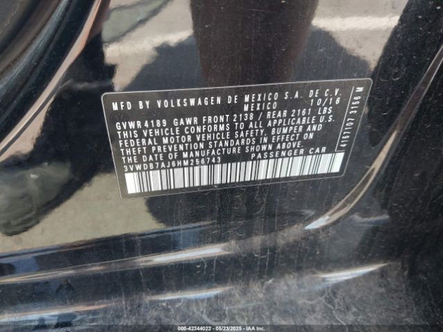 3VWDB7AJ6HM256743 Volkswagen 1.4 tsi