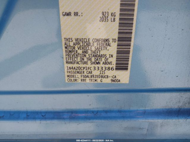 1N4AZ0CP1FC333386 Nissan LEAF S