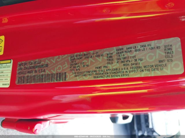2021 JEEP WRANGLER UNLIMITED 1C4HJXDN6MW685705 Photo 8