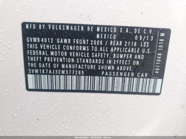 2014 VOLKSWAGEN JETTA 3VW1K7AJ3EM377289 Photo 8