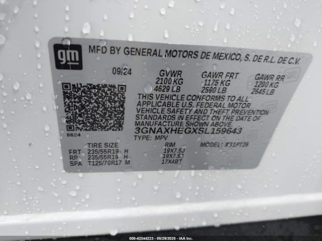 2025 CHEVROLET EQUINOX 3GNAXHEGXSL159643 Photo 8