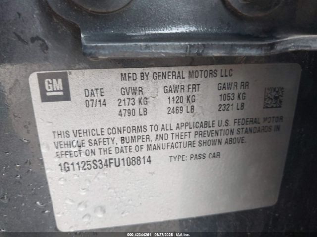1G1125S34FU108814 Chevrolet Impala 2lt