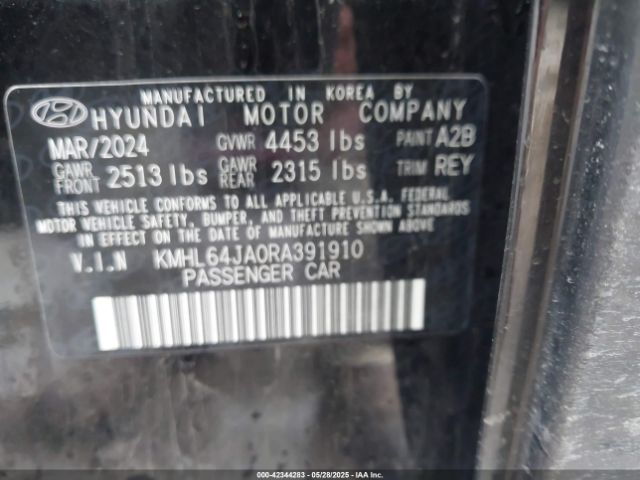 KMHL64JA0RA391910 Hyundai SONATA SEL