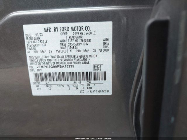 2023 FORD EDGE 2FMPK4G90PBA15235 Photo 8