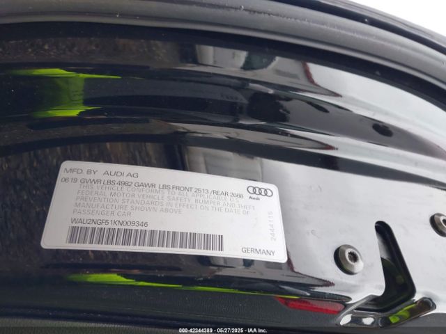2019 AUDI A5 WAU2NGF51KN009346 Photo 8