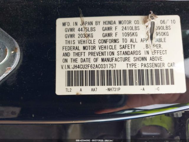 2010 ACURA TSX JH4CU2F62AC031757 Photo 8