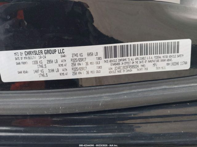 2015 CHRYSLER TOWN & COUNTRY 2C4RC1BG9FR589224 Photo 8