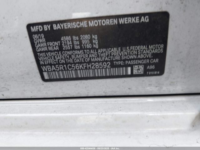 WBA5R1C56KFH28592 BMW 330I