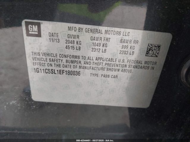 1G11C5SL1EF180036 Chevrolet MALIBU 1LT