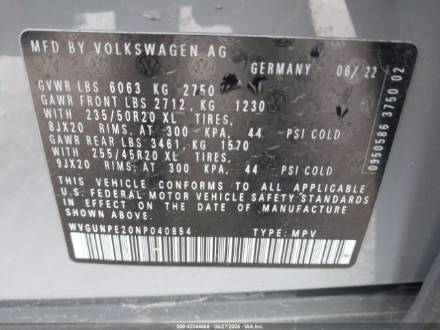 2022 VOLKSWAGEN ID.4 WVGUNPE20NP040854 Photo 8