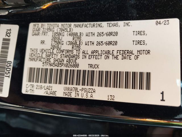 2023 TOYOTA TUNDRA 5TFNA5AB5PX026000 Photo 8